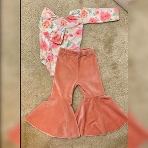 Castle Rose Boutique Leotard & Bell bottom set